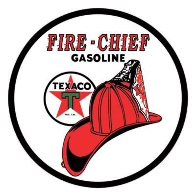 Enseigne Texaco en métal ronde / Fire-Chief